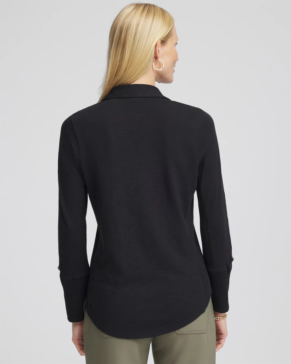 Chico's Collared Henley Shirt
