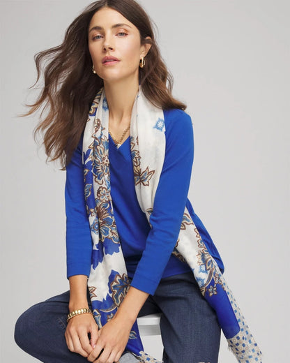 Chico's Pima Cotton 3/4 Sleeve Tee