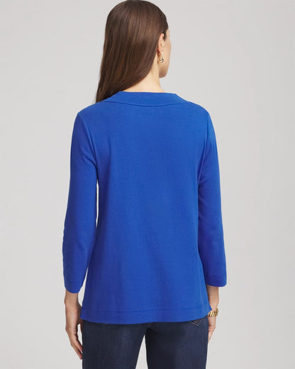 Chico's Pima Cotton 3/4 Sleeve Tee