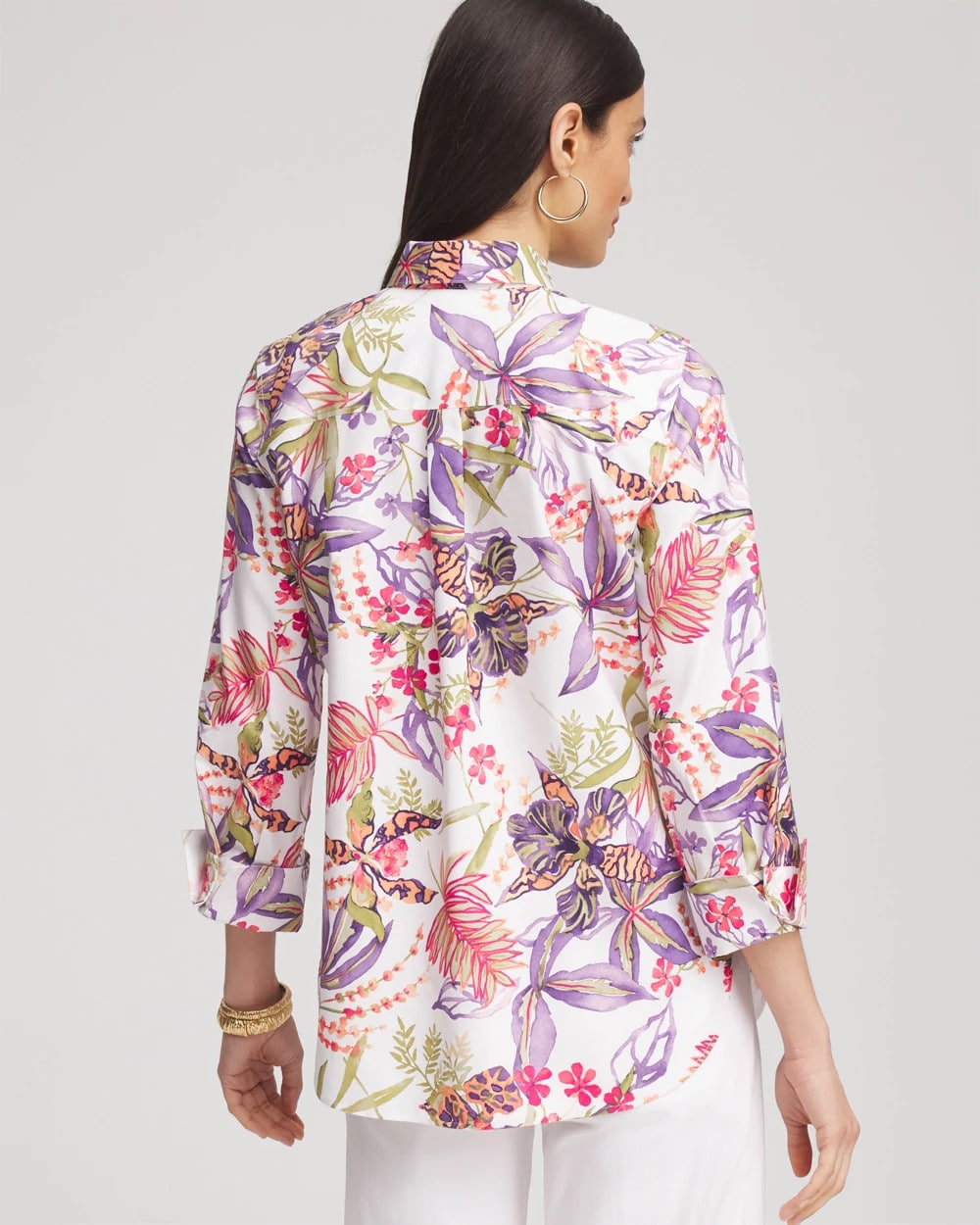 Chico's No Iron™ Tropical Floral Stretch Shirt