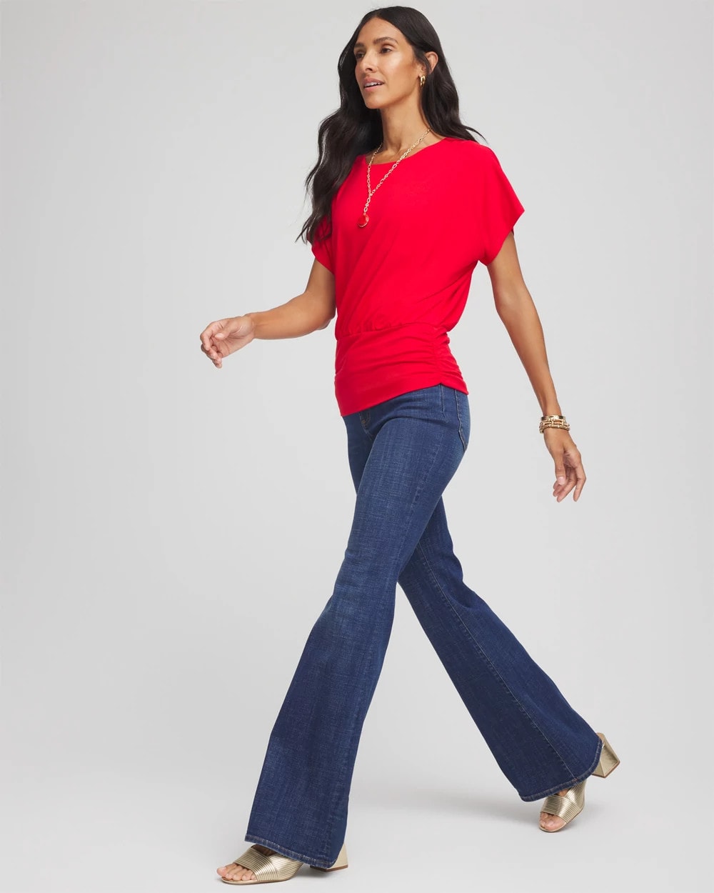 Chico's Touch of Cool™ Ruched Banded Hem Top