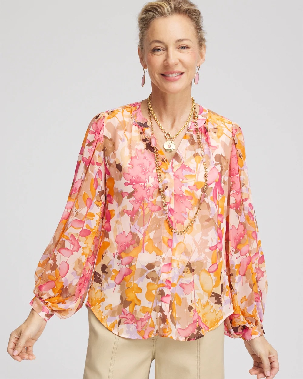 Chico's Split-Neck Blouse