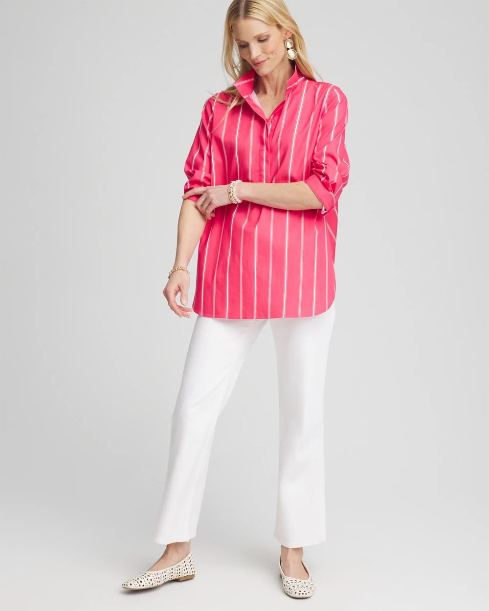 Chico's No Iron™ Stretch Stripe Tunic