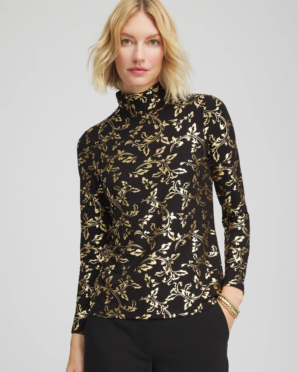 Chico's Touch of Cool™ Mockneck Layering Tee