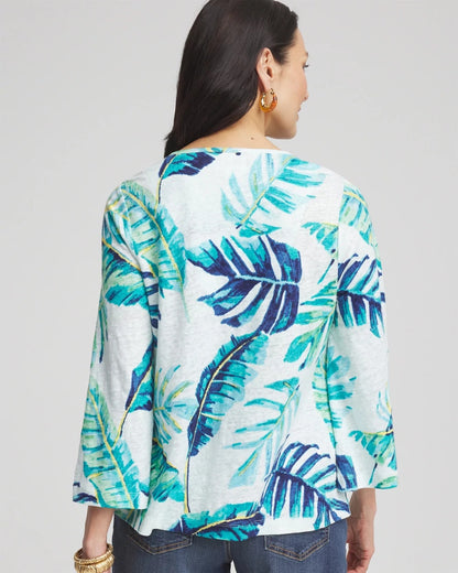Chico's Tie-Front Forward Seam Top