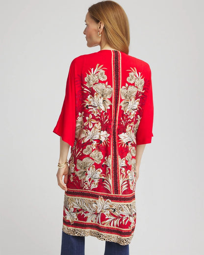 Chico's Art Nouveau Long Kimono