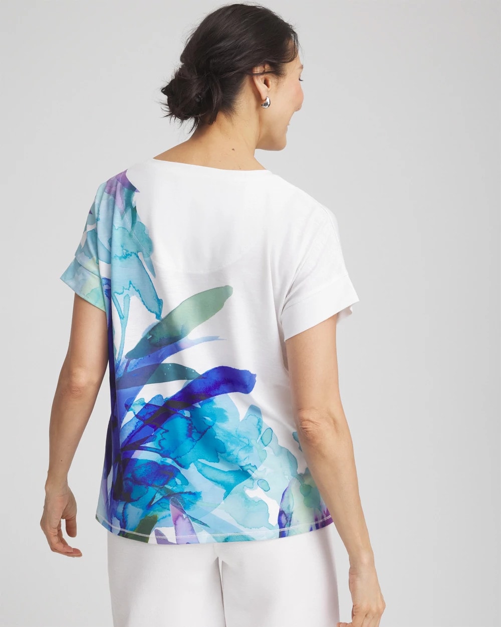 Chico's Zenergy® Floral Scoop Neck Tee