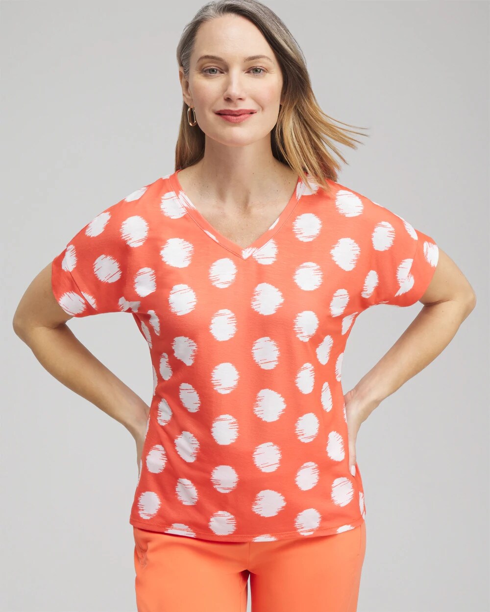 Chico's Zenergy® Dots Drop Shoulder Tee