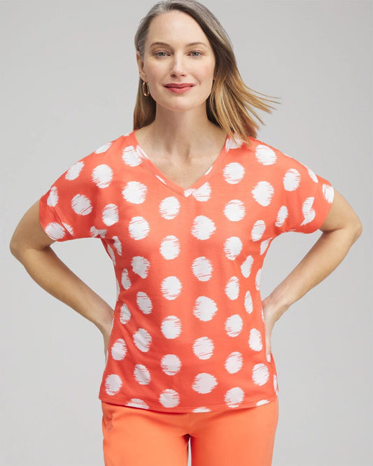 Chico's Zenergy® Dots Drop Shoulder Tee