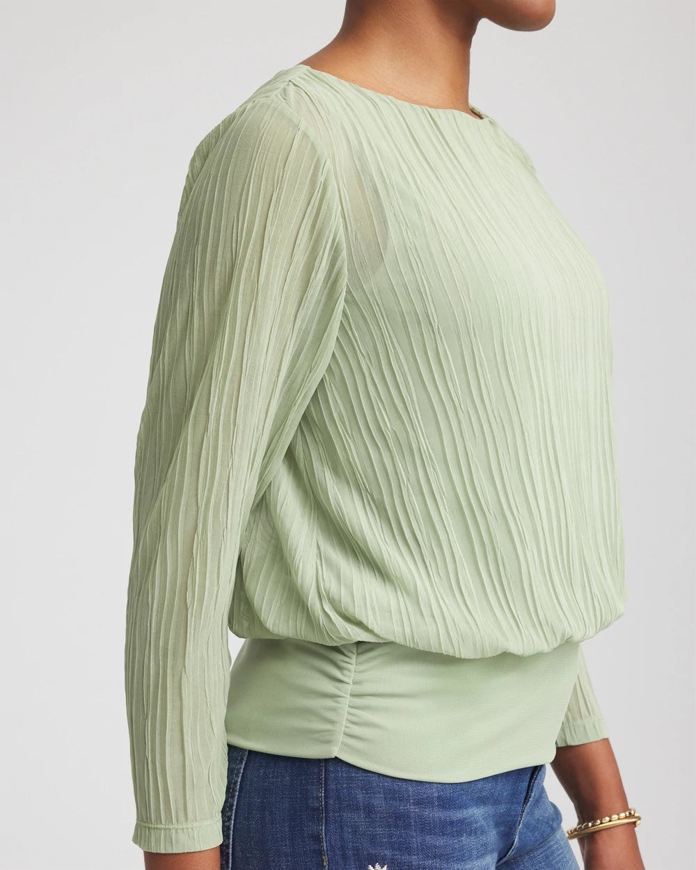 Chico's Touch of Cool™ Textured Banded-Hem Top
