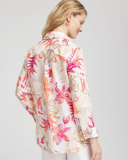 Chico's No Iron™ Tropical Floral Linen Shirt