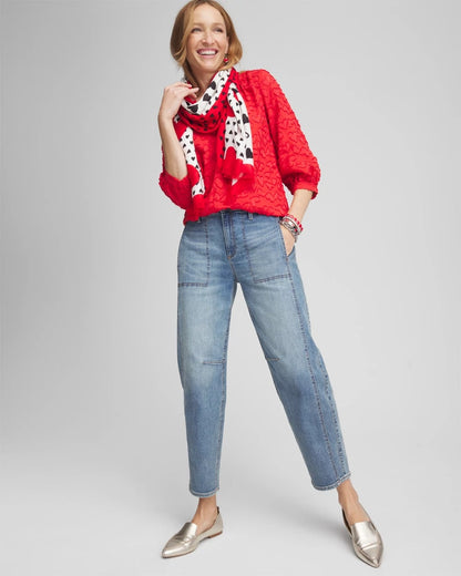 Chico's Embellished Valentine's Day Blouse