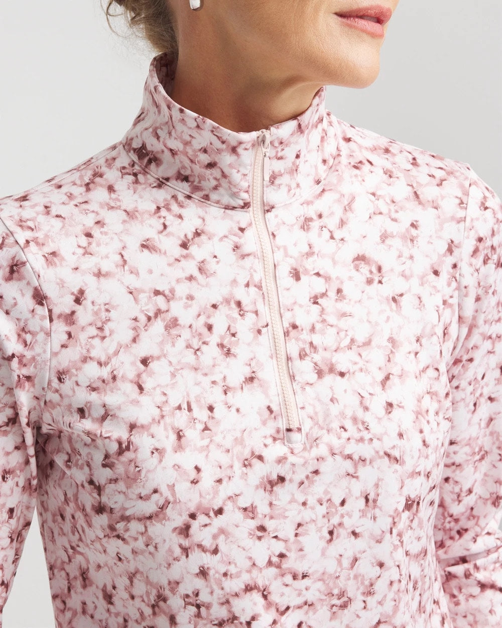 Chico's Zenergy® UPF Printed Zip-Front Pullover