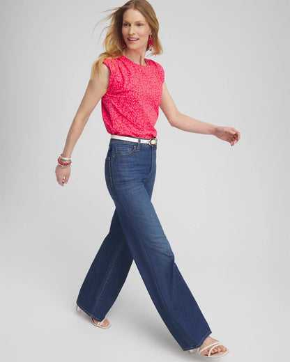 Chico's Island Tuck Sleeve Tee