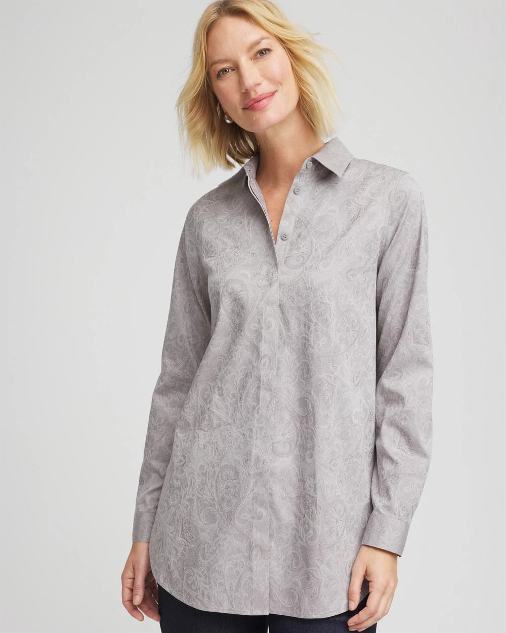Chico's No Iron™ Lace Jacquard Stretch Tunic