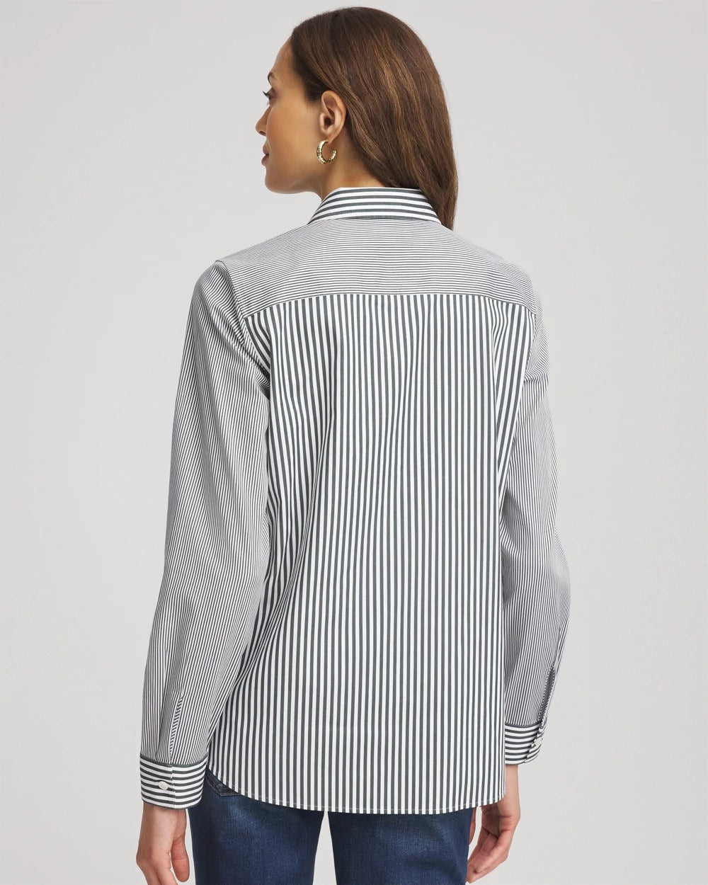 Chico's No Iron™ Colorblock Striped Shirt