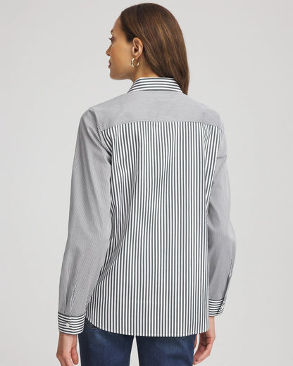 Chico's No Iron™ Colorblock Striped Shirt