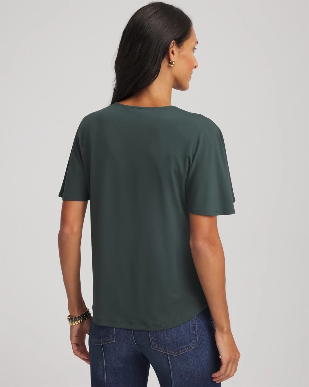 Chico's Jersey Knit Cowlneck Tee
