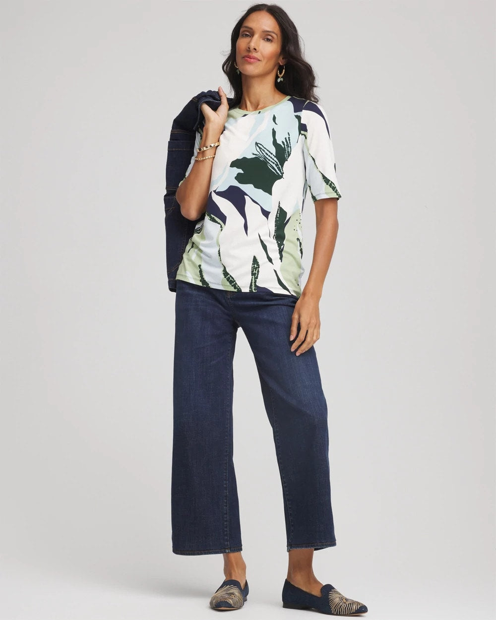 Chico's Touch of Cool™ Elbow-Sleeve Perfect Tee