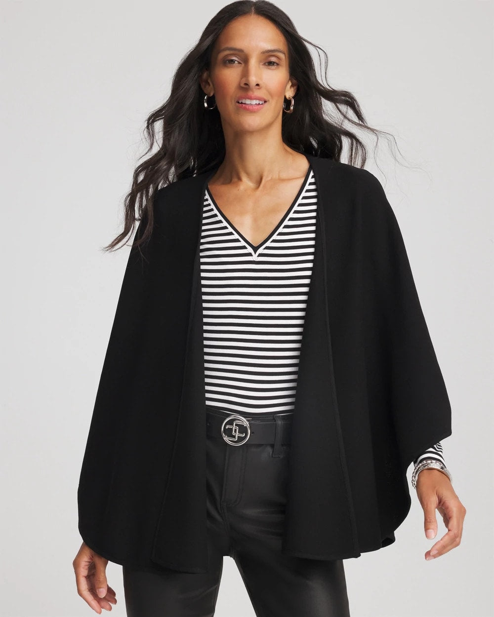 Chico's Crepe Open-Front Ruana