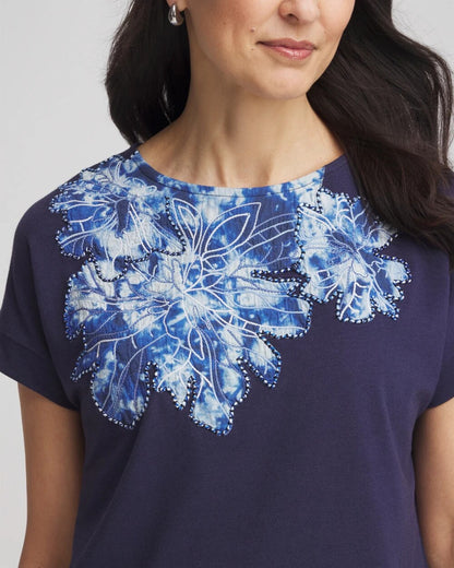Chico's Zenergy® UPF Knit Applique Dolman Top