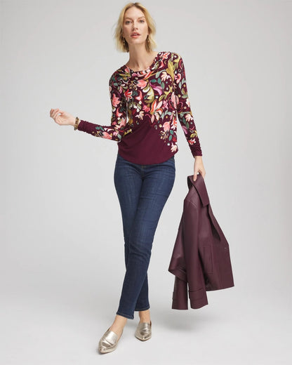 Chico's Touch of Cool™ Paisley Cowl Neck Tee