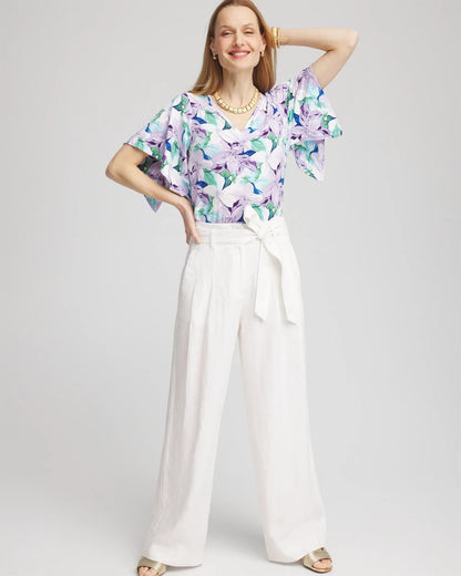 Chico's Touch of Cool™ Lily Handkerchief-Sleeve V-Neck Tee