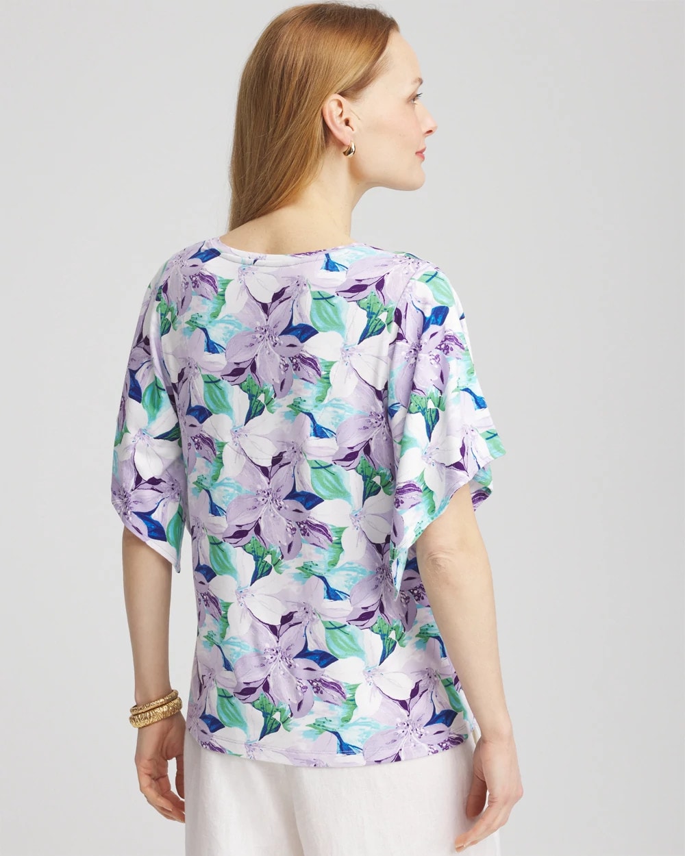 Chico's Touch of Cool™ Lily Handkerchief-Sleeve V-Neck Tee