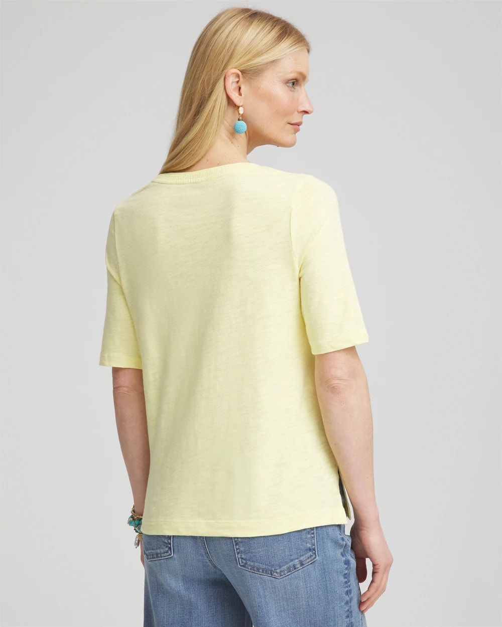 Chico's Slub Elbow-Sleeve Tee