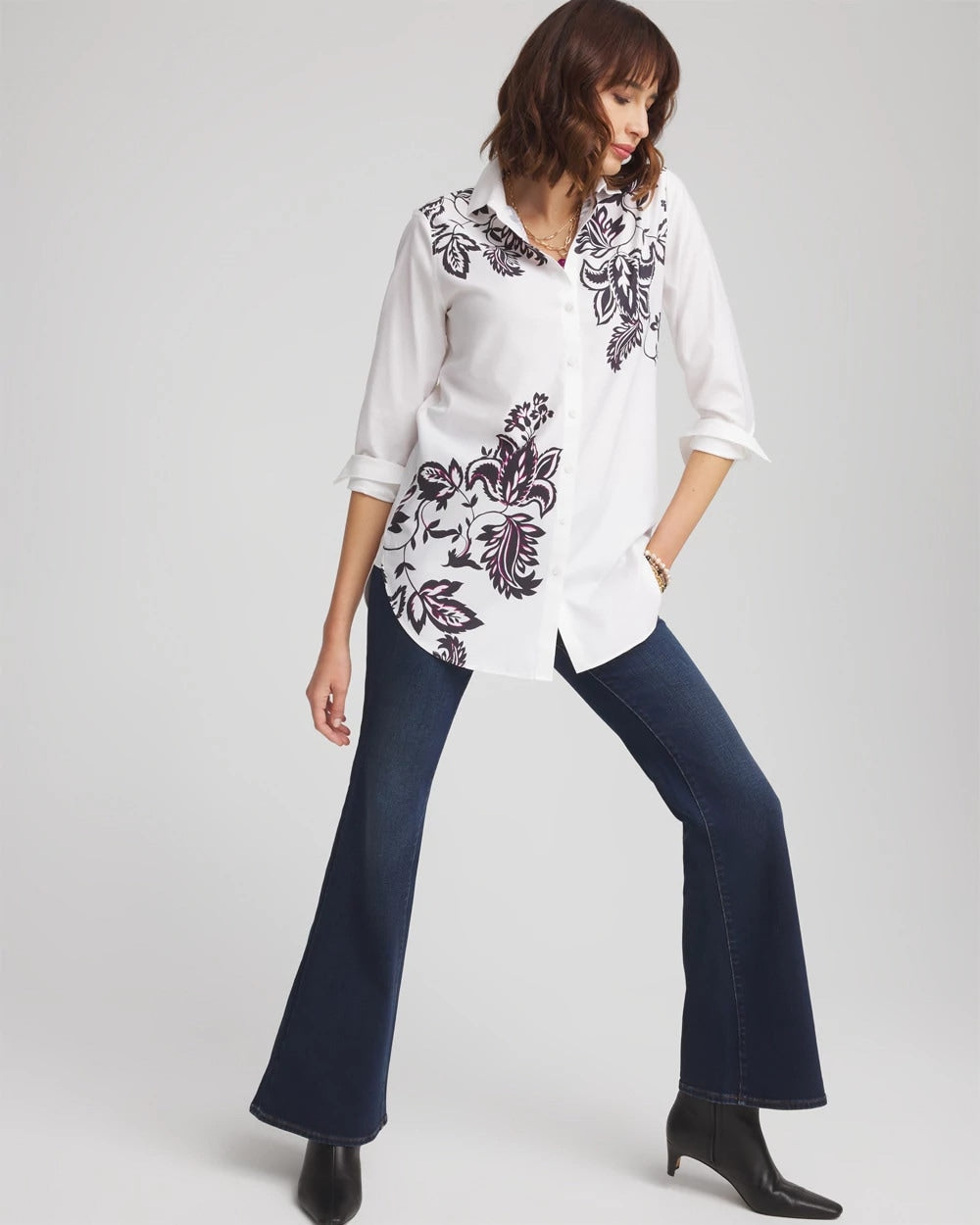 Chico's No Iron™ Floral Stretch Tunic