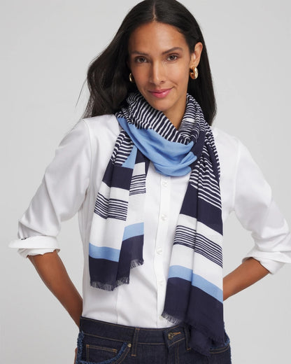 Chico's Printed Woven Oblong Scarf
