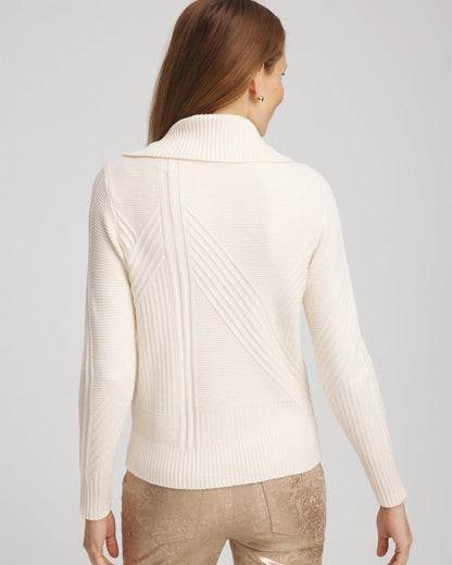Chico's Ribbed Cowlneck Sweater
