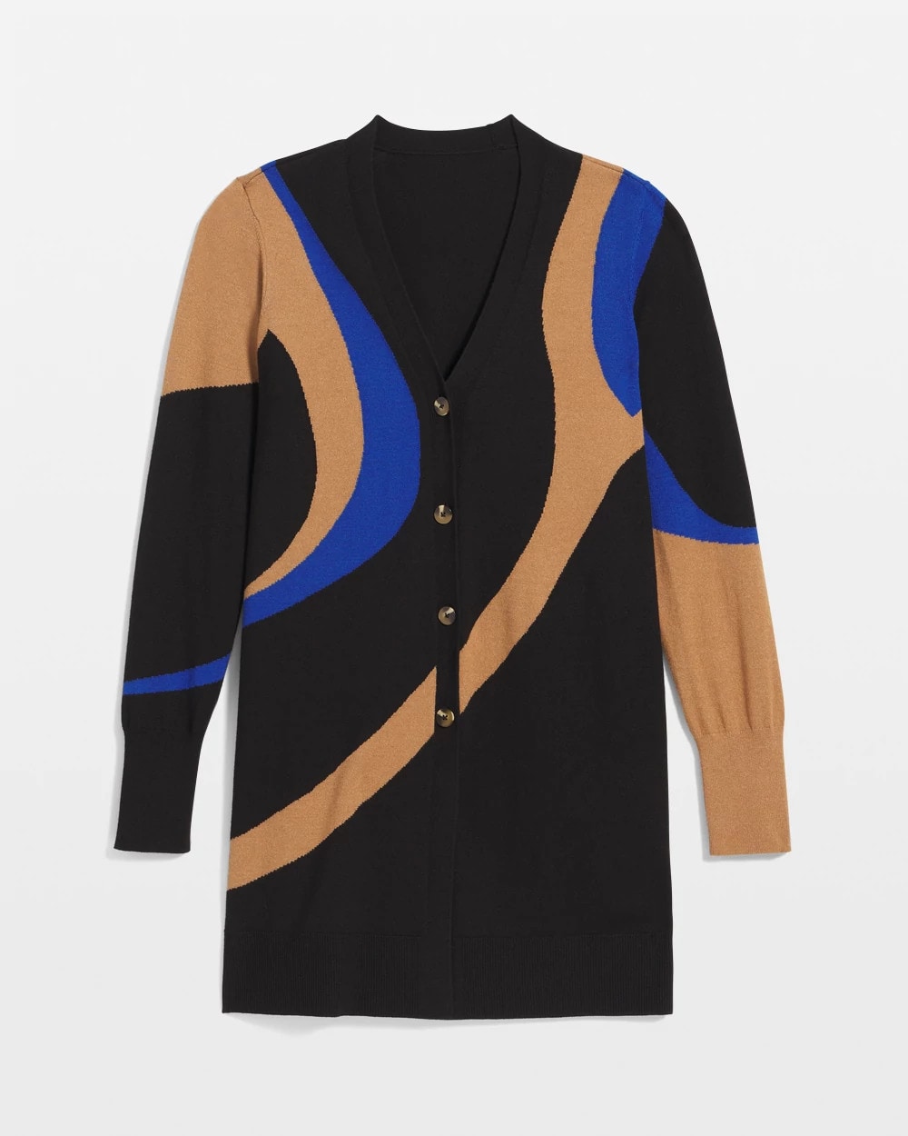 Chico's Ella Colorblock Cardigan Sweater