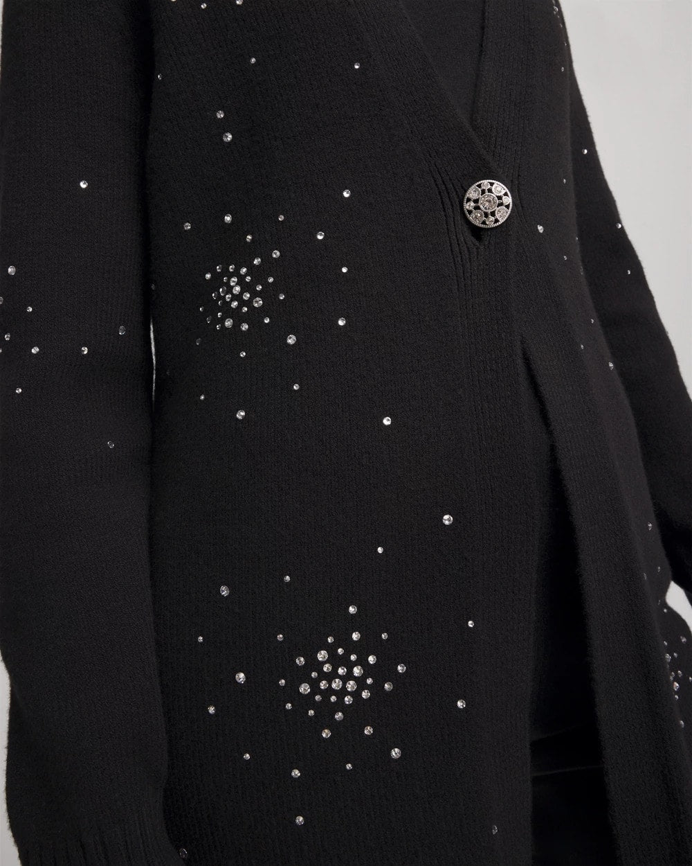 Chico's Rhinestone Embellished Cardigan