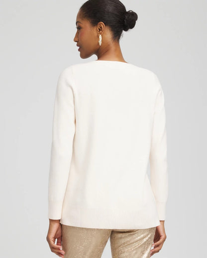 Chico's Button Tunic Sweater