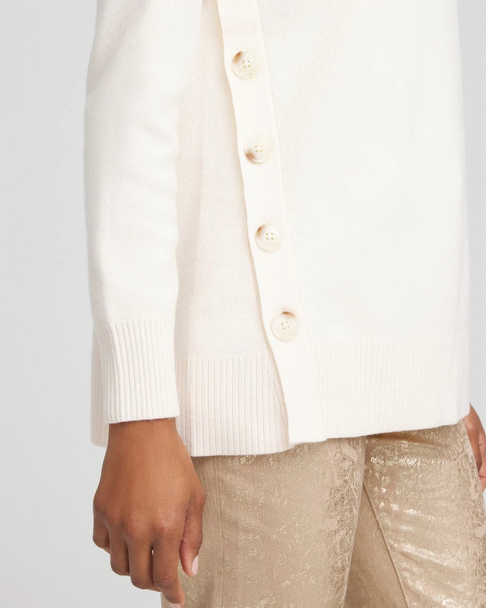 Chico's Button Tunic Sweater