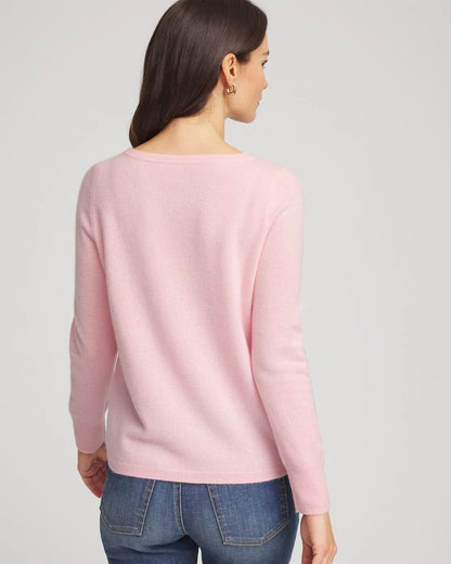 Chico's Embellished Cashmere Pullover Sweater