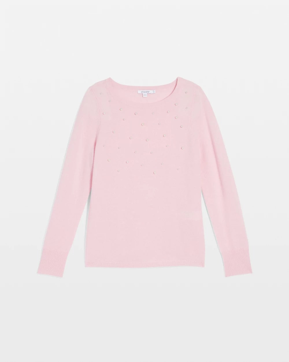 Chico's Embellished Cashmere Pullover Sweater