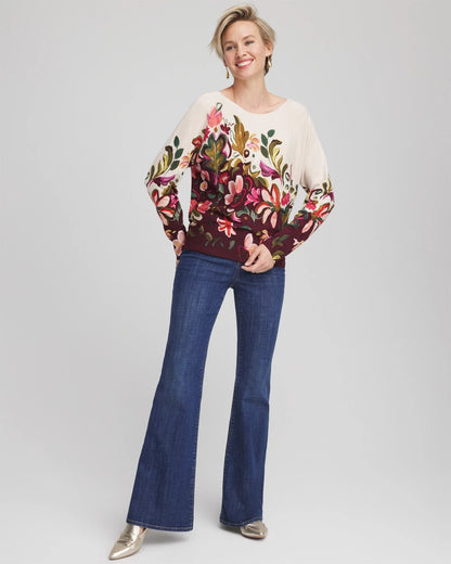 Chico's Ella Dolman Pullover Sweater