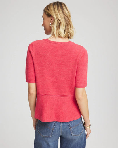 Chico's Pullover Peplum Sweater