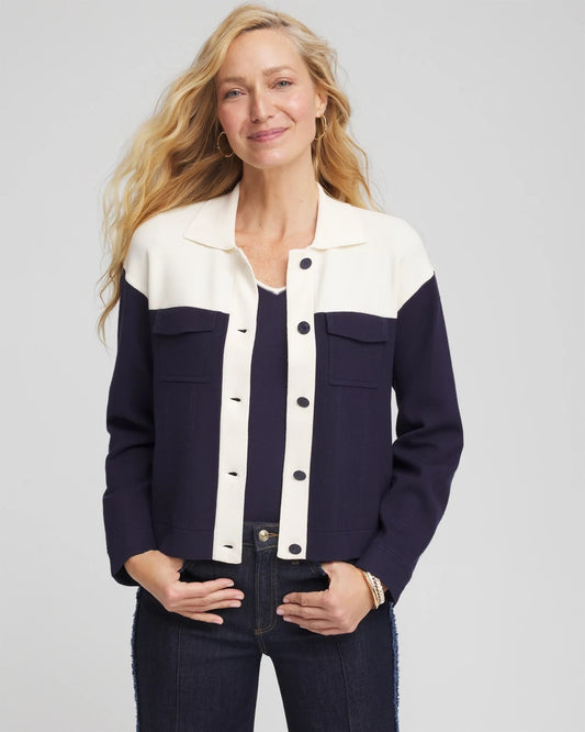 Chico's Colorblock Cardigan Jacket
