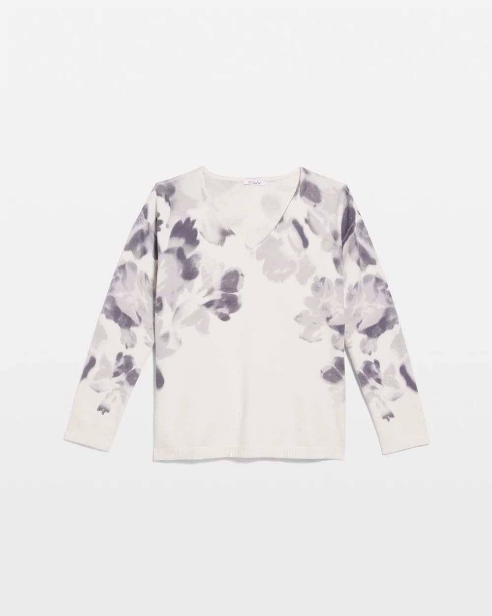 Chico's Printed V-Neck Sweater