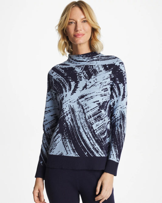 Chico's Zenergy® Luxe Sketch Funnelneck Top