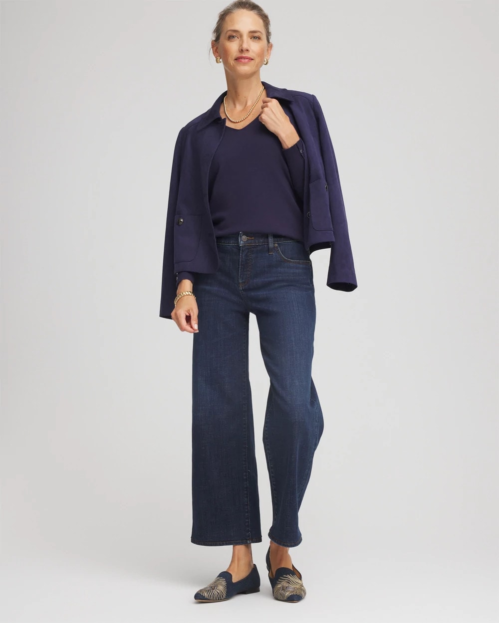 Chico's Ella V-Neck Pullover Sweater