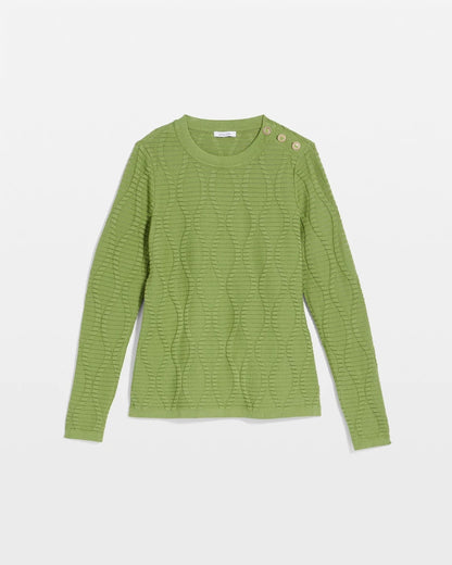 Chico's Button Shoulder Crewneck Pullover