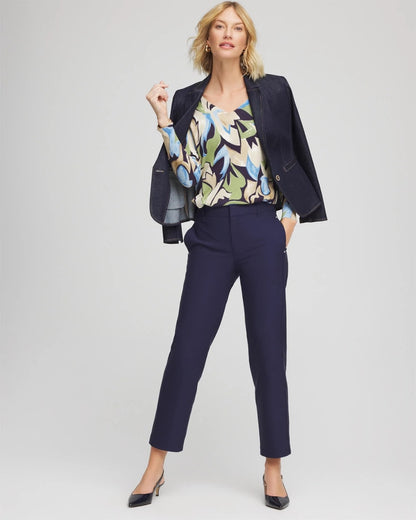 Chico's Ella Bloom V-Neck Pullover Sweater