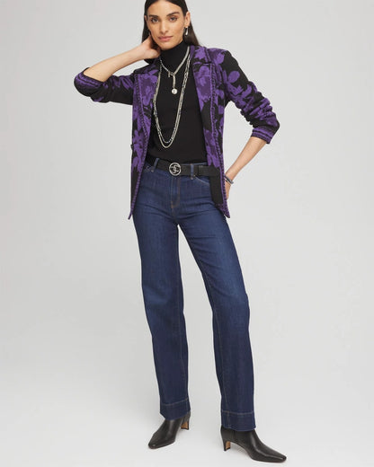 Chico's Ella Button Cuff Turtleneck Sweater