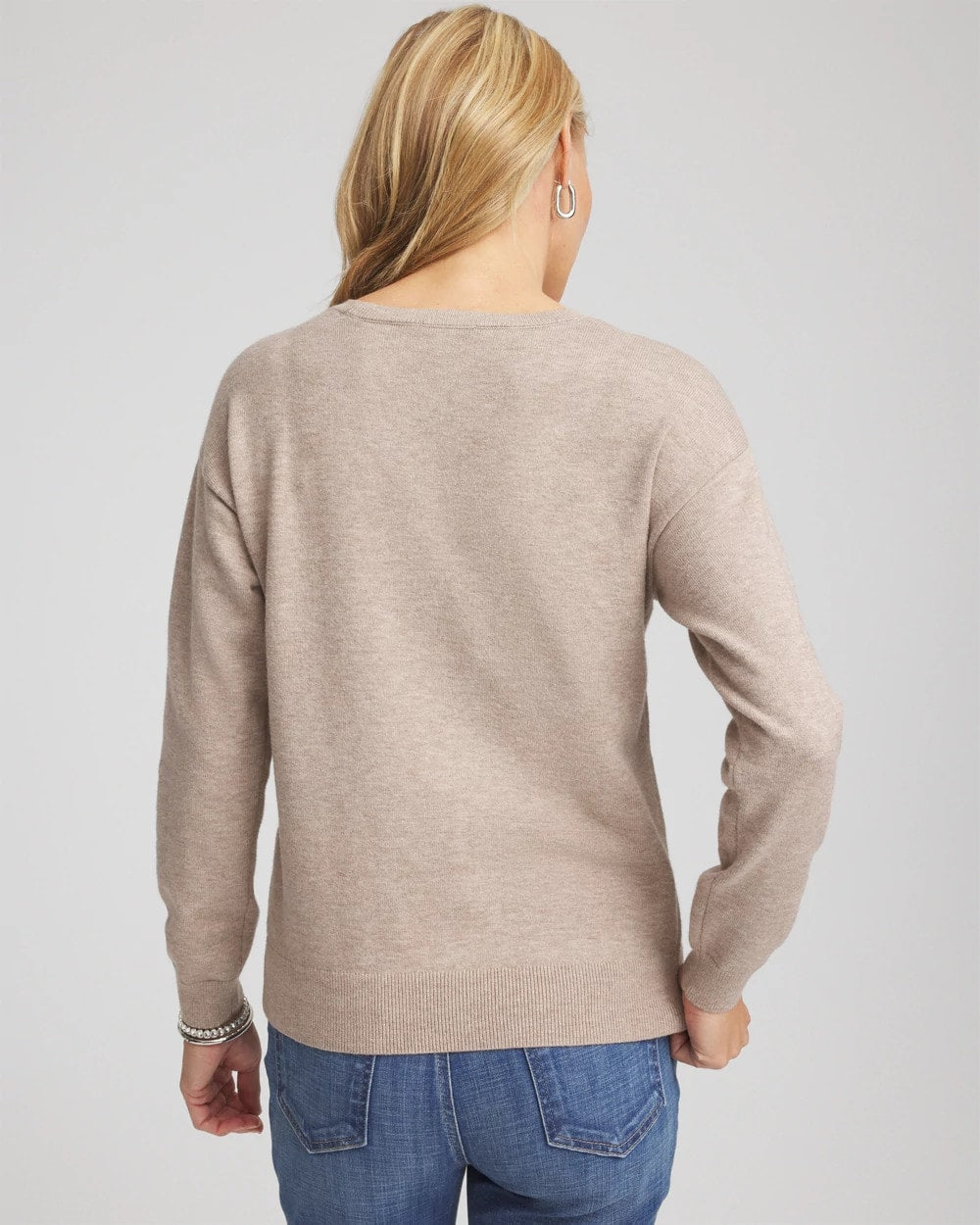 Chico's Floral Sequined Pullover