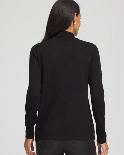 Chico's Ella Embellished Mockneck Sweater