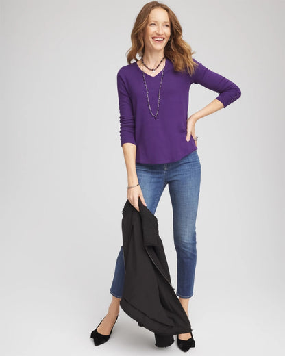 Chico's Ella V-Neck Pullover Sweater